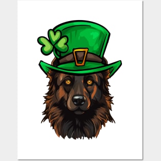 Funny St Patrics Day Belgian Tervuren Posters and Art